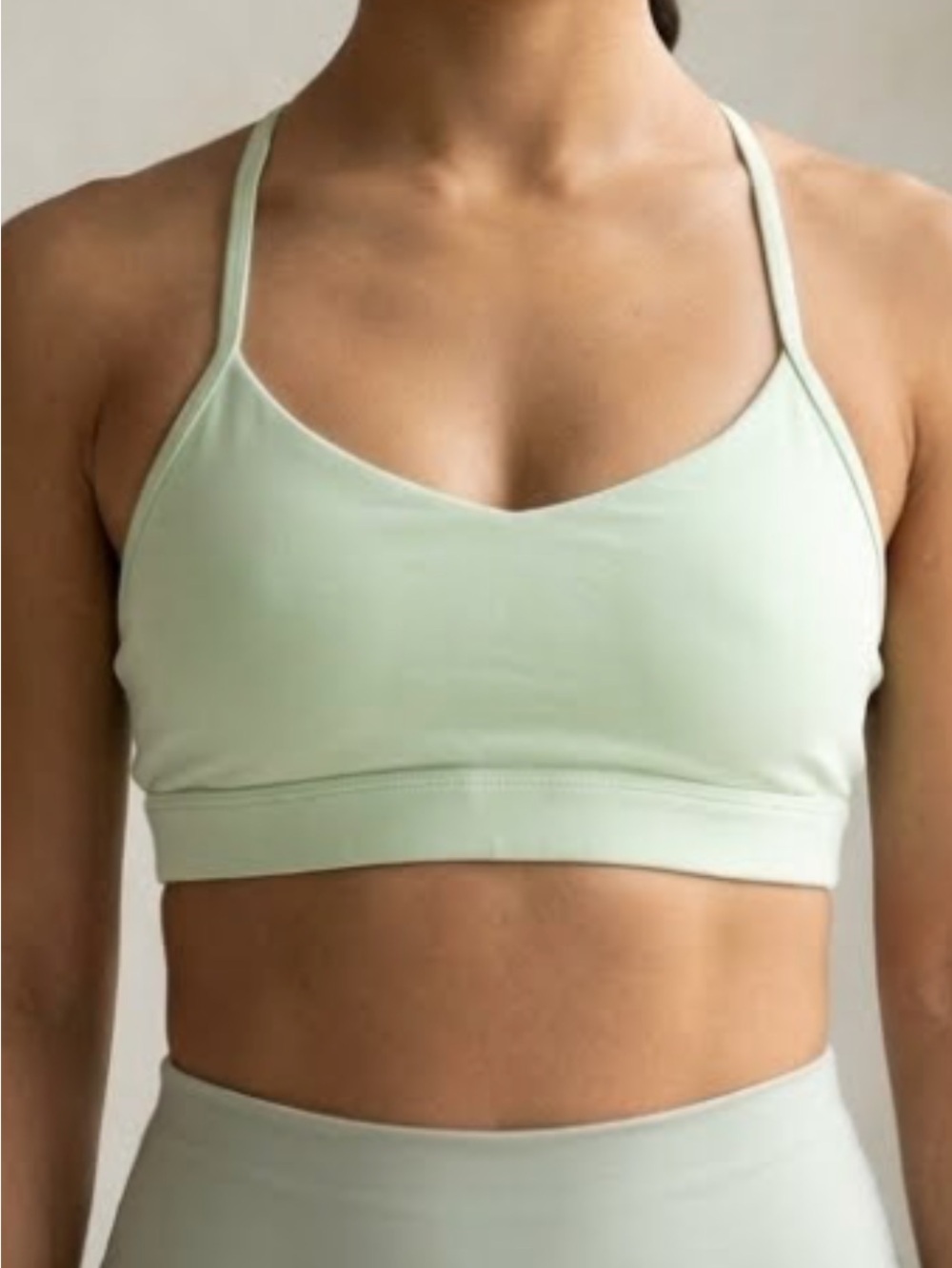lululemon athletica Mint Green V-Neck Thin-Strap Sports Bra